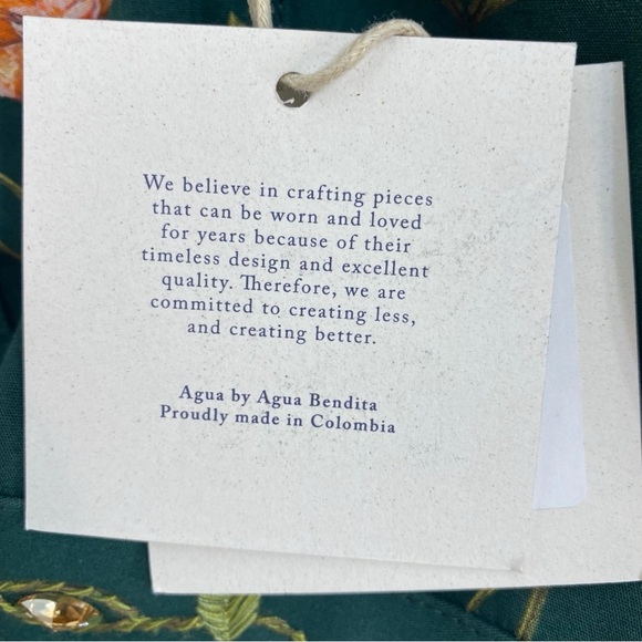 Agua by Agua Bendita NWT Green Floral Delirio Esotérico Dress Size Medium - Picture 11 of 12